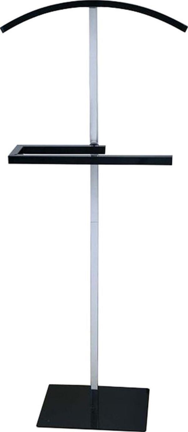 Polla Gümüş & Siyah Metal Dilsiz Uşak 45x26x115 Cm - Image 1