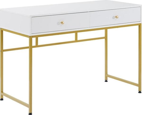 Serenity Beyaz Gold Metal Çalışma Masası  - Image 1