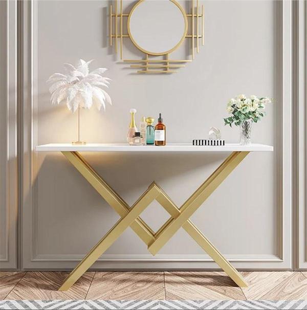 Fiona Gold Metal Beyaz Dresuar - Image 1
