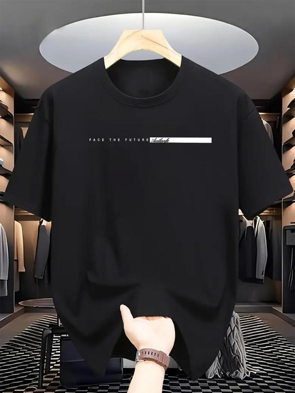 Unisex Face The Future Baskılı Oversize Tshirt - Image 1