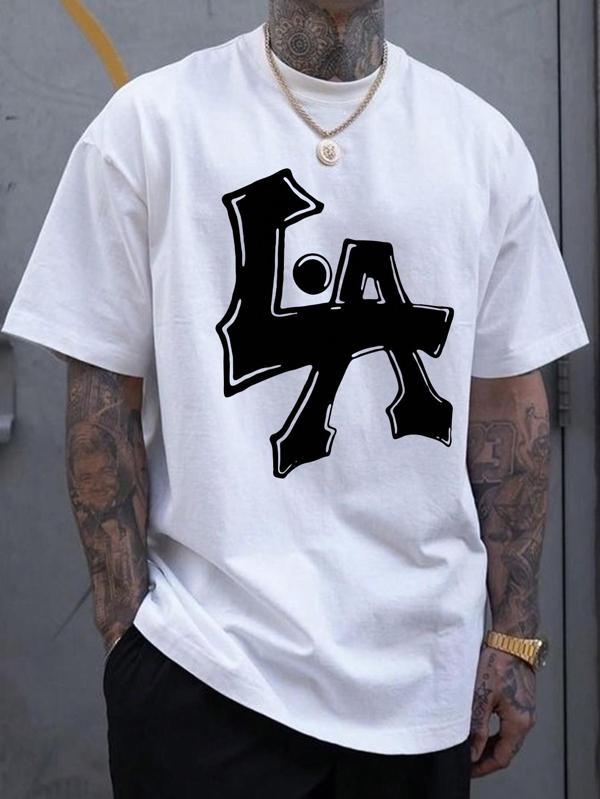 Unisex Los Angles Baskılı Oversize Tshirt - Image 1