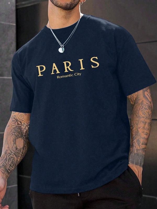 Unisex Romantic City Paris Baskılı Oversize Tshirt - Image 1