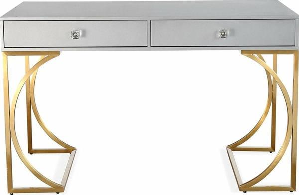 Madison Gold Metal Beyaz Çalışma Masası  - Image 1