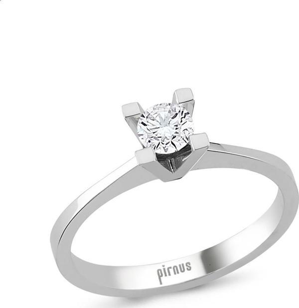 0,12 Karat Pırlanta Tektaş Yüzük - Image 1