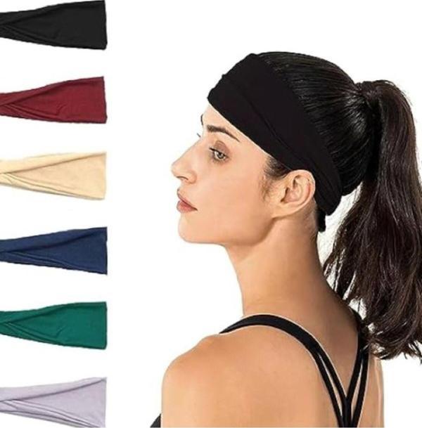 Elastik Yoga Bandı Spor Ter Bandı Kadın Erkek Koşu Spor Bandaj Kafa Bantları - Image 1