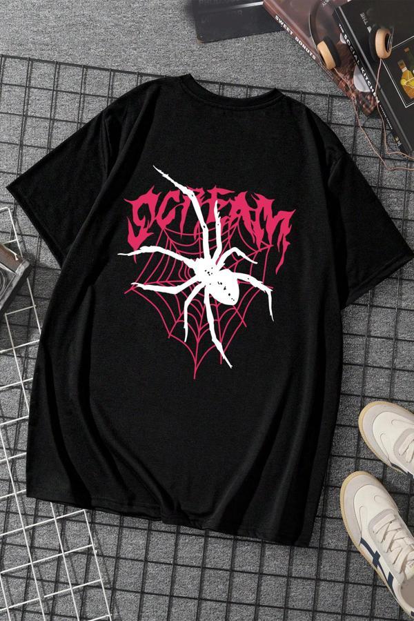 Scream Baskılı Unisex Oversize Tshirt - Image 1
