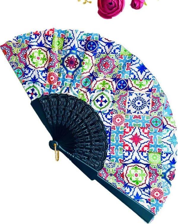 Yelpaze Geniş Kumaş Geometrik Desenli - Image 1