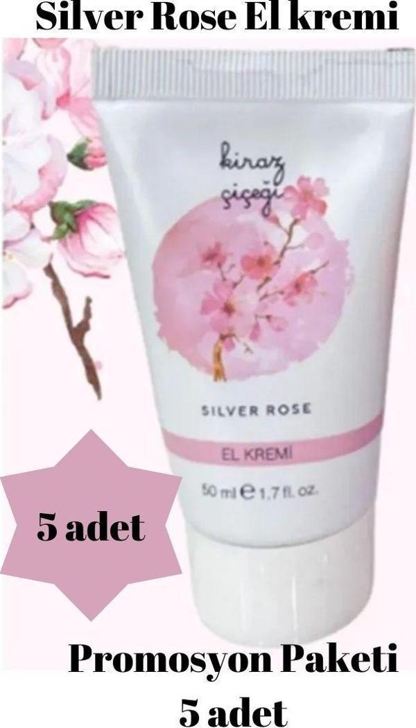 5 adet Silver Rose Kiraz Çiçeği - Image 1