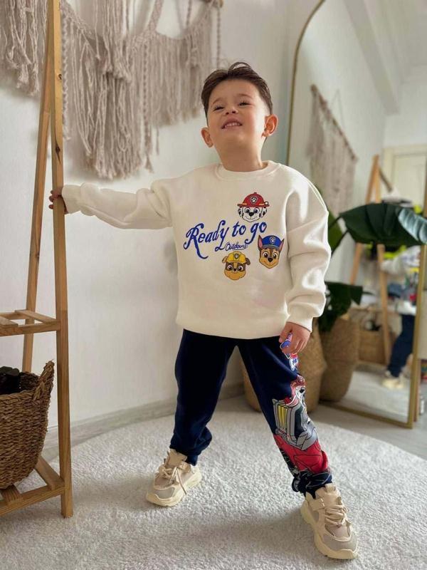 ERKEK ÇOCUK PAW PETROL MODELLİ 3 İPLİK KALIN KIŞLIK EŞOFMAN TAKIMI - Image 1
