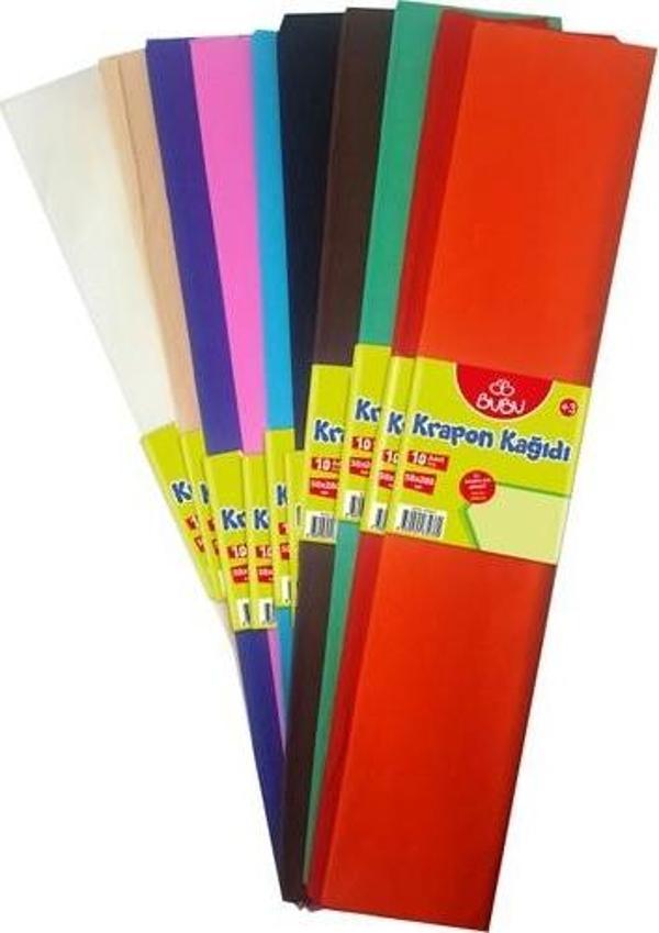 Bu-Bu Krapon Kağıdı 10 Renk 50x200 cm -KR0001 - Image 1