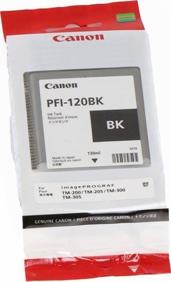 Feyza Bilişim® Canon PFI-120 BK (Photo Black) Fotoğraf Siyahı Plotter Orijinal Mürekkep Kartuş 130 ml. (2885C001) - Image 1