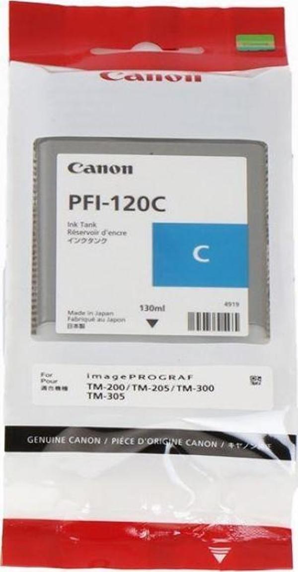 Feyza Bilişim® Canon PFI-120 C (Cyan) Mavi Plotter Orijinal Mürekkep Kartuş 130 ml. (2886C001) - Image 1