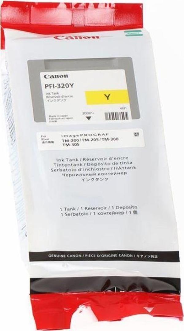 Feyza Bilişim® Canon PFI-320 Y (Yellow) Sarı Plotter Orijinal Mürekkep Kartuş 300 ml. (2893C001) - Image 1