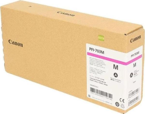 Feyza Bilişim® Canon PFI-703 M (Magenta) Kırmızı Plotter Orijinal Mürekkep Kartuş 700 ml. (2965B001) - Image 1