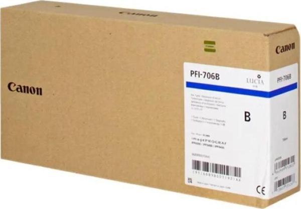 Feyza Bilişim® Canon PFI-706 B (Blue) Mavi Plotter Orijinal Mürekkep Kartuş 700 ml. (6689B001) - Image 1