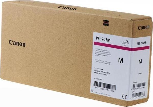 Feyza Bilişim® Canon PFI-707 M (Magenta) Kırmızı Plotter Orijinal Mürekkep Kartuş 700 ml. (9823B001) - Image 1