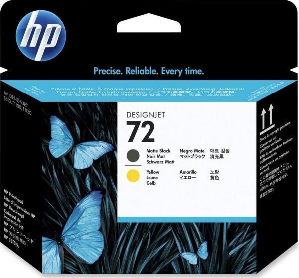 Feyza Bilişim® HP 72 Matt Black/Yellow Baskı Kafası Orijinal Plotter Designjet Printhead (C9384A)								 - Image 1