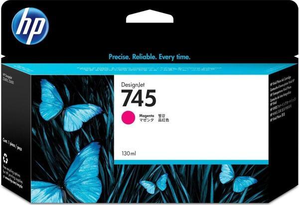 Feyza Bilişim® HP 745 Magenta 130 ml. Kırmızı Orijinal Plotter Designjet Mürekkep Kartuşu (F9J95A)								 - Image 1