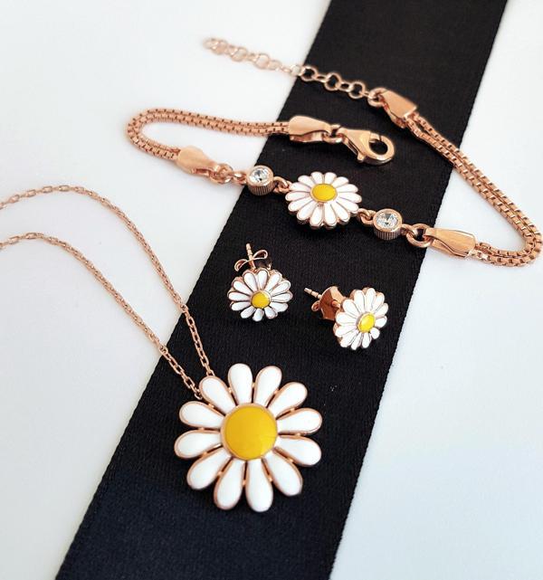 Gümüş Pazarım Papatya Motifli Gümüş Set - Image 1