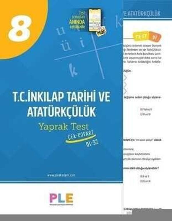 8.Sınıf - T.C. İnkılap Tarihi ve Atatürkçülük - Yaprak Testi (1-32) - Birey Yayınları - Image 1