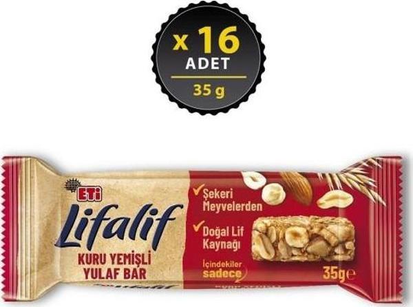 Lifalif Kuru Yemişli Yulaf Bar 35 g x 16 Adet - Image 1