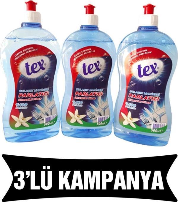 Tex Bulaşık Makinesi Parlatıcı %100 Parlaklık 500 Ml * 3 Ad 500 ML - Image 1