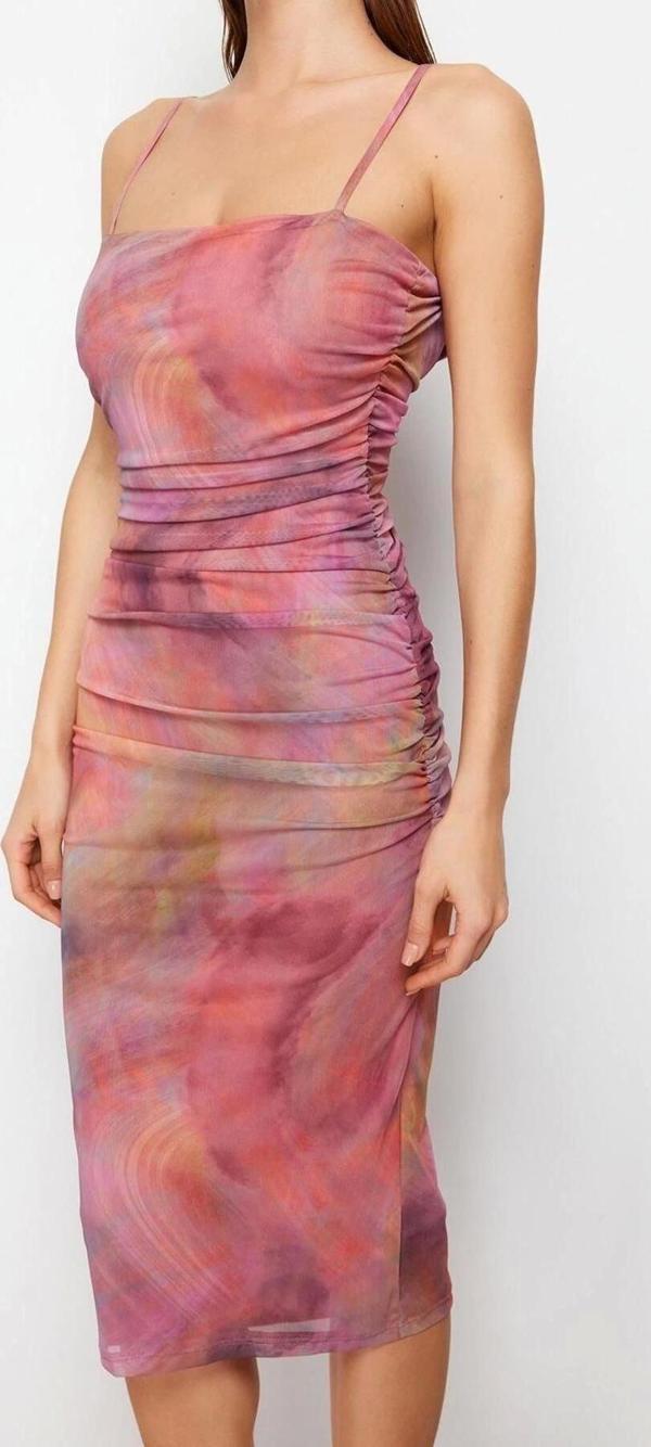 Moda Slim Gündüz Gece Krep Dokuma Degaje Yaka Kolsuz Kol Bodycone Mini Boy Elbise - Image 1