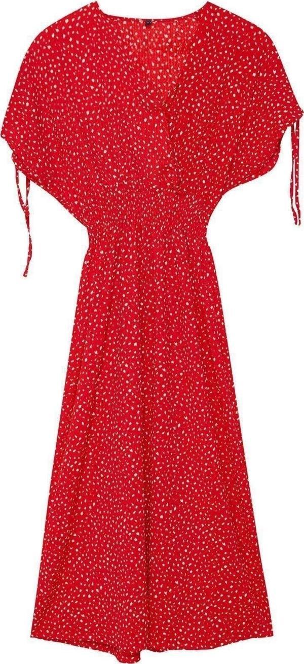 Moda Regular Casual Günlük Bürümcük Örme Kruvaze Kolsuz Kol Skater Midi Boy Elbise - Image 1