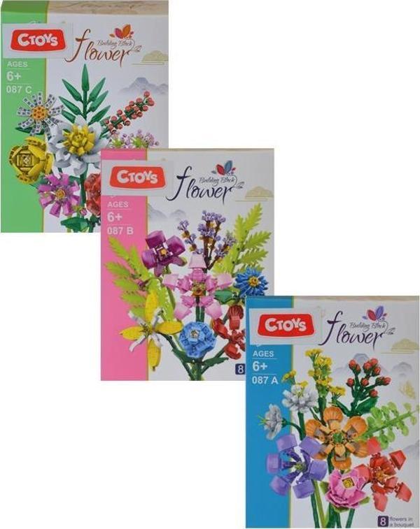 Ctoys Surprise Flower Building Block 3lü Set - Image 1