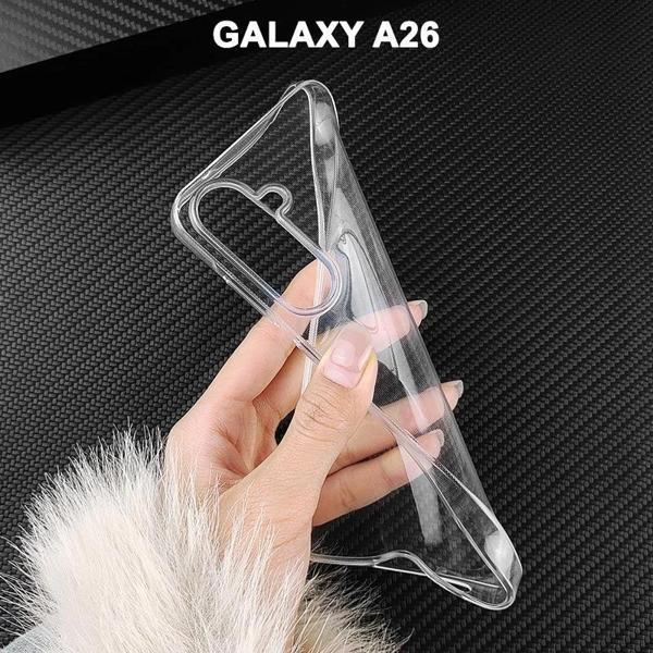Galaxy A26 Uyumlu Kılıf Kamera Korumalı Şeffaf Esnek Renksiz Silikon Kapak - Image 1