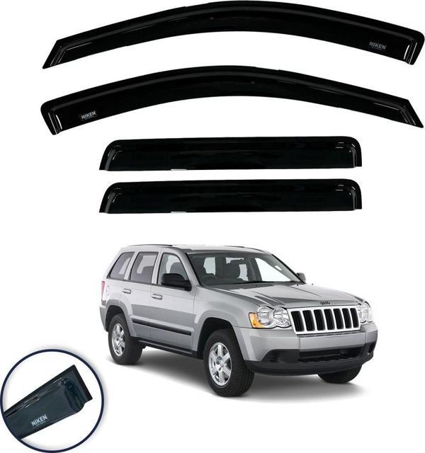 Jeep Grand Cherokee WK Cam Rüzgarlığı 4'lü  2005-2010 Niken (Kromsuz model) - Image 1