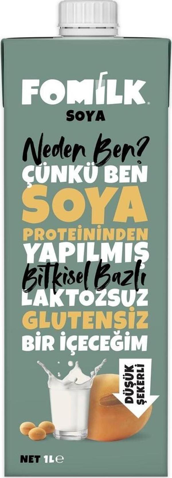 Soya Sütü 1 L Glutensiz Bitkisel Bazlı Laktozsuz Vegan - Image 1