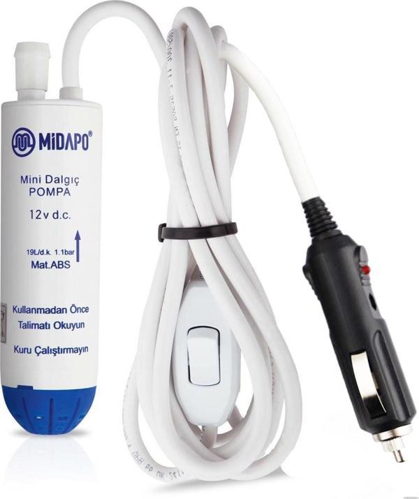 Midapo 12 V Çakmaklı Küçük Dalgıç Pompa Su Pompası Mazot Pompası - Image 1