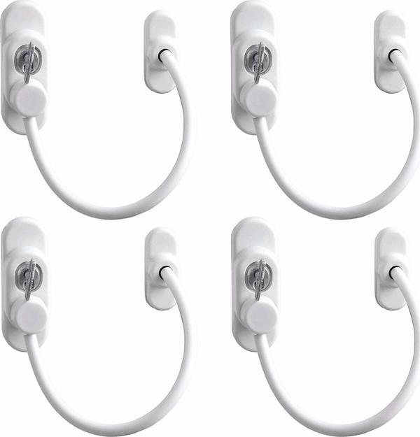 Çelik Halatlı Kilit Pvc Pencere Emniyet Çocuk Güvenlik Kilidi (4 Adet) - Image 1