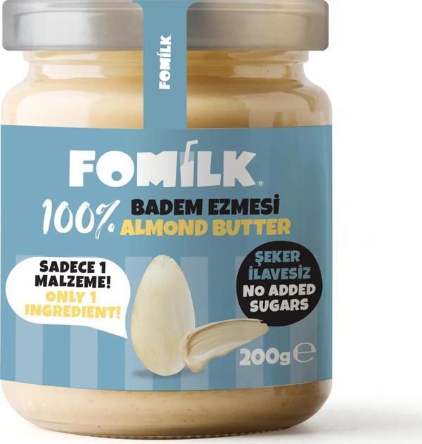 Fomilk %100 Badem Ezmesi Almond Butter 200 G  - Image 1