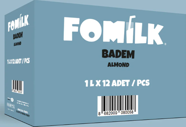 Fomilk Bitkisel Bazlı Badem İçeceği 1L x 12 - Image 1