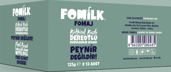Fomilk Dereotlu Sürülebilir Kıvam / Dill Spread 125g x 12 Adet - Image 1