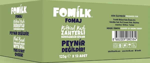 Fomilk Zahterli Sürülebilir Kıvam / Zahtar Spread 125g x 12 Adet - Image 1