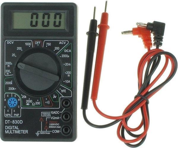 Dijital Avometre Multimetre Ölçü Aleti DT830D Buzırlı Problar Dahil - Image 1