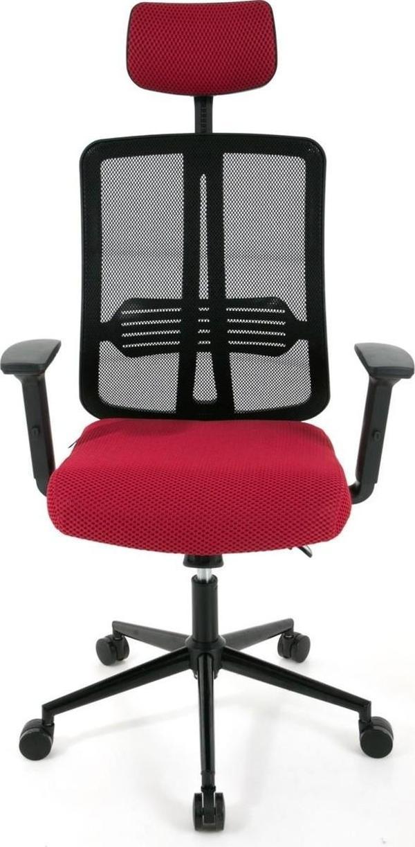 Zeon| Comfort Ofis Koltuğu Çalışma Koltuğu |kırmızı |siyah Yıldız Ayak - Image 1