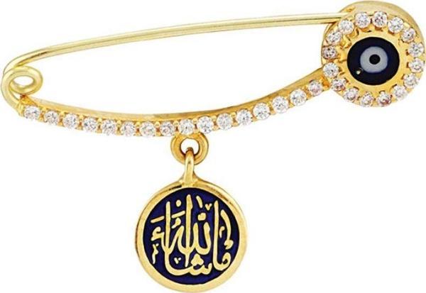 Altın Çengel İgne Mineli Maşallah - Image 1