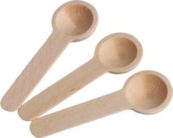 12 Adet Ahşap Mini Baharat Kaşığı - Image 1