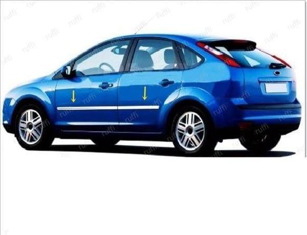 Ford Focus Uyumlu Yan Kapı Çıtası 2005-2011 Paslanmaz Çelik Parça - Image 1