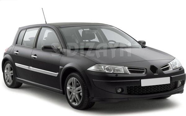 Renault Megane HB Uyumlu 4 Yan Kapı Çıtası 2016-2021 Paslanmaz Çelik Parça - Image 1