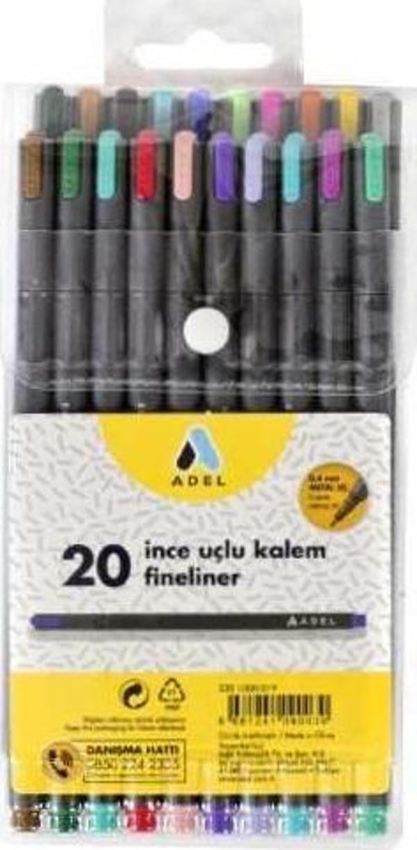 Adel Fineliner Kalem 20'li - Image 1