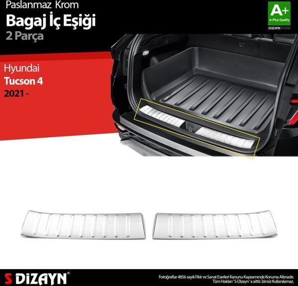 Hyundai Tucson Uyumlu 4 Krom Bagaj İç Eşiği 2021 Üzeri Parça - Image 1