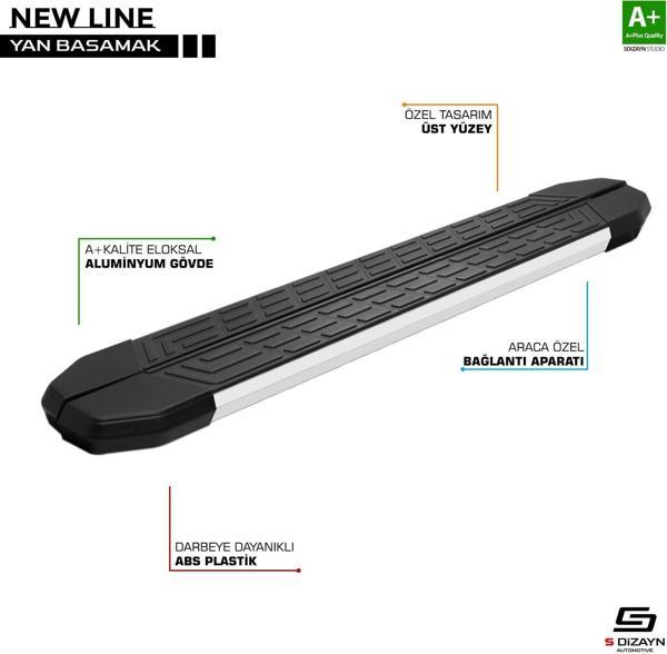 Mazda Cx-5 Uyumlu Newline Alüminyum Yan Basamak 183 Cm 2012-2016 Parça - Image 1
