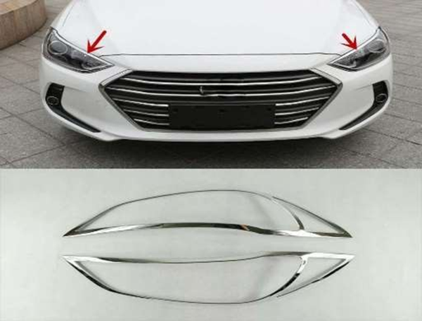 Hyundai Ix35 Uyumlu 2010 Sonrası Ön Far Kaplama ABS Krom Parça - Image 1