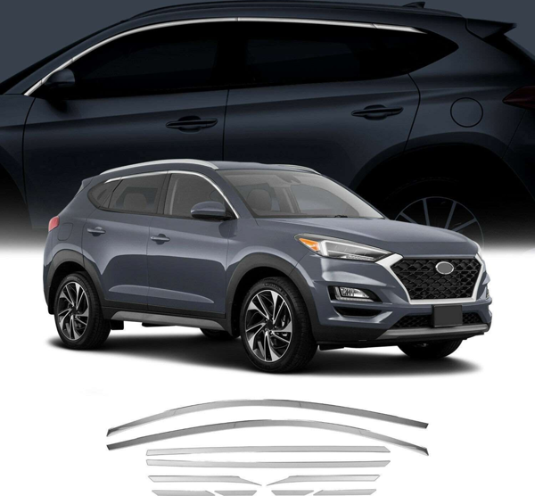 Hyundai Tucson Uyumlu 2015 2020 Cam Üst Çıtası Krom Parça - Image 1