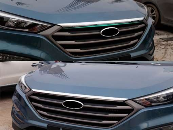 Hyundai Tucson Uyumlu 2015 2020 Ön Kaput Koruma Krom Parça - Image 1